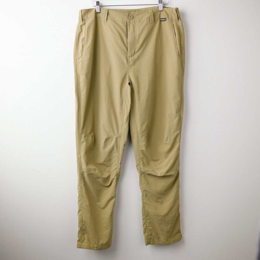 Simms Fishing Pants Mens 36 Cork Tan Super Light Articulated Knees